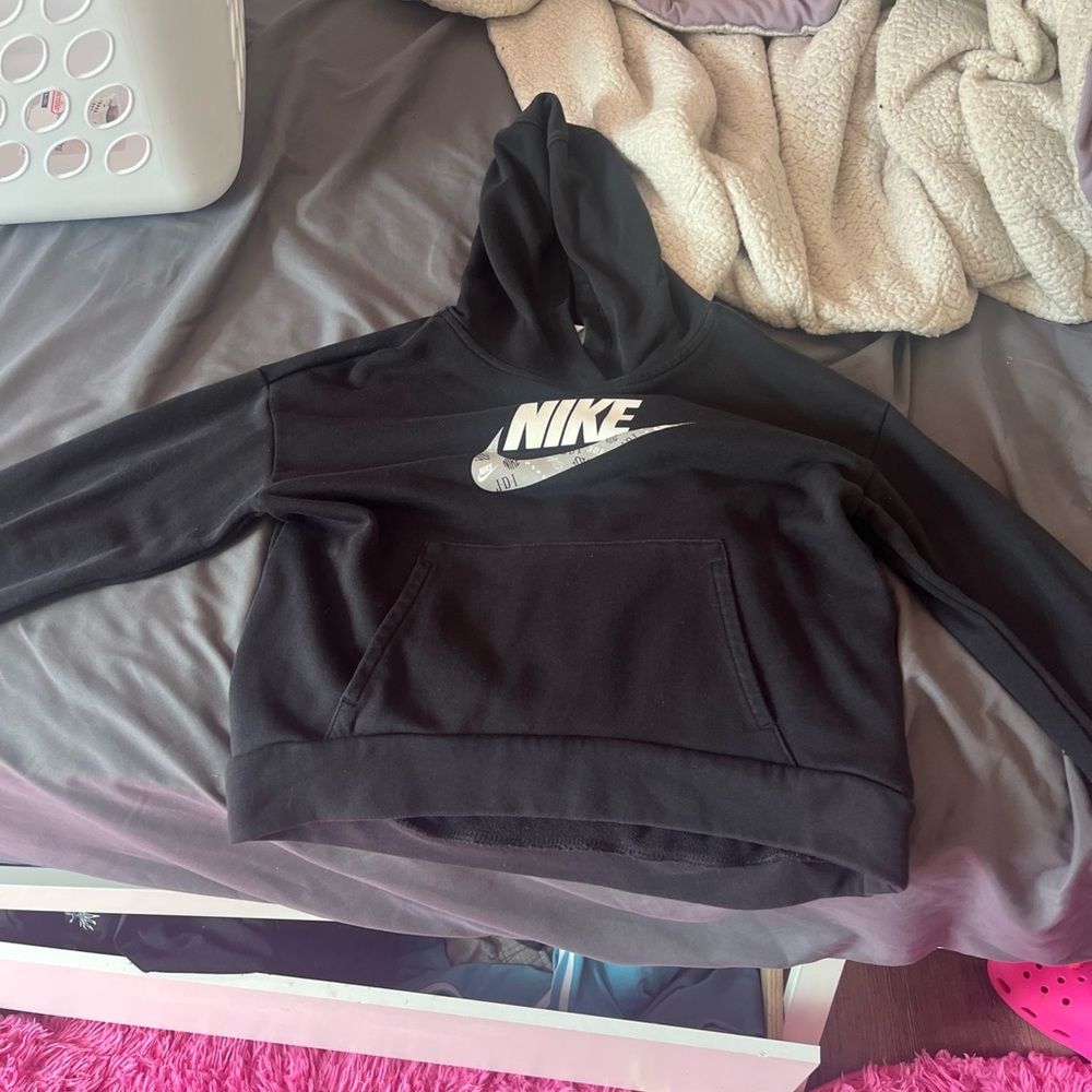 Nike Black Hoodie with Silver Swoosh